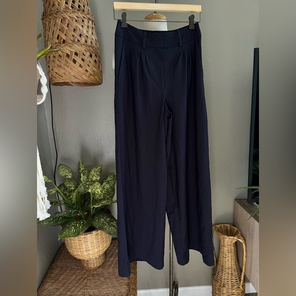 ☑️Olivia Palermo + Chelsea 28 Wide Leg  Palazzo Trousers Pants 6 - Picture 2 of 9